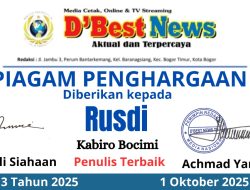 HUT ke-3 DBestnews : Rusdi Kabiro Bocimi Pertahankan Piagam Penghargaan, Bukti Konsistensi dan Amanah