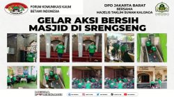 FORUM KOMUNIKASI KAUM BETAWI INDONESIA (FORKKABI INDONESIA) DPD JAKARTA BARAT GELAR AKSI BERSIH MASJID DI SRENGSENG
