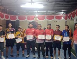 ‎Pinal Kapolsek CUP Klapanunggal Hut RI Ke-81 Dua Tim Bertarung Seru Rebut Piala Utama